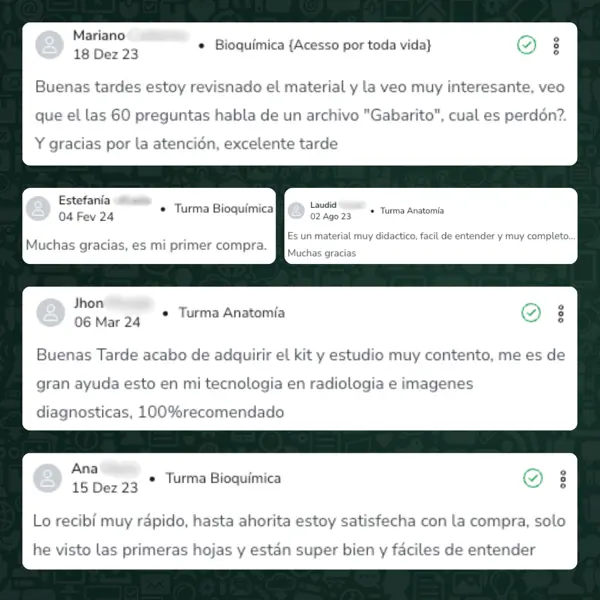 Comentario de estudiantes sobre el material de Estudia Sencillo